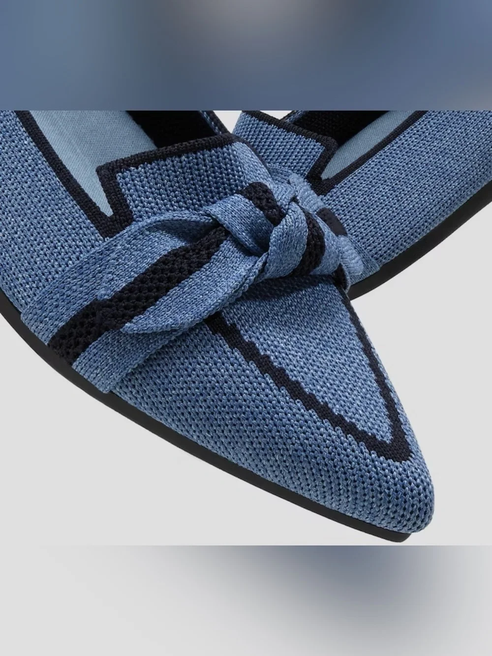 VIVAIA Pointed Toe Bow Loafers (Michelle 2.0) Denim Navy